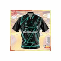 언브랜디드 해머 티셔츠 볼링티 Hammer Style Bowling Shirt Zip Jersey Tee For 남성 Size