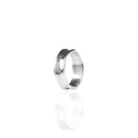 silver999 bold wave ring