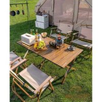 야외용 접이식 테이블 체어 세트 4인용 캠핑 피크닉