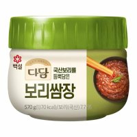 CJ 다담 보리쌈장 570g 엄마손맛 구수한맛 혼밥 캠핑 아빠 아이