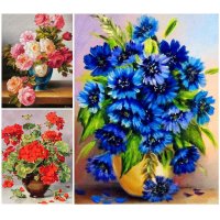 Cross Stitch 14CT 18CT 22CT 25CT Ecological Cotton Thread Unprinting Embroidery Home Decoration Ha