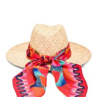 메종미셸 메종미쉘 Kate Silky Scarf Straw Hat