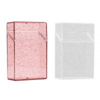 Glitter Clear for CASE Plastic Cigarette Display Box Holder Box Smoking Accessories for Women and Me