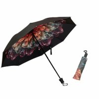 컴팩트 여행용 우산 방풍 방수 스틱 우산 자외선 골프 우산 로즈 - LLanxiry