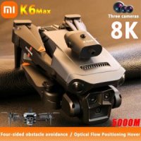 샤오미 K6 MAX 드론 트리플 카메라 HD 항공 장애물 회피 쿼드콥터 접이식 원격 제어 항공기 RC 5000M