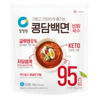 청정원 두부로 만든 콩담백면 비빔국수 380g 4개