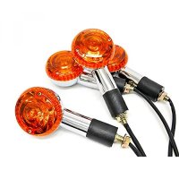 Krator Motorcycle 4 PCS Amber Round Turn 신호 조명 Yamaha Vino Classic 50 80 125와 호환됩니다