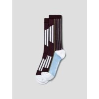 GANNI Organic Cotton Sporty Sock - Wine