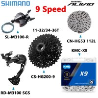 Shimano Altus 9V 그룹셋 드레일러 9 스피드 카세트 플라이휠 X9 HG53 체인 MTB 자전거 부품 RD-M3100SL-M3100-R HG200