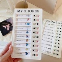 chores 걸이식 데일리 작업 계획판 분리형 집안일 체크리스트 보드 벽 메모 플라스틱 다목적 작업판 434042