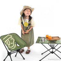 Outdoor Camping Aviation Aluminum Alloy Children Moon Chair Army Green Portable Park Camping Chair C