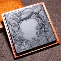 중국 사각 벼루 둥근 원형 벼루 서예 서예용품