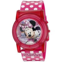 Disney 미니마우스 부티크 LCD 팝 뮤지컬 주니어 손목시계 MBT3714SR