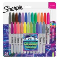 유성 매직 펜 24 개 대 Sanford Sharpie 31993 파인 포인트 영구 아트 마커