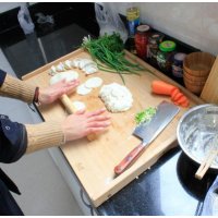 주방 영업용 칼국수 만두피 밀가루 반죽 도마 판 대형 밀대 손짜장 패널 50 도마 밝은