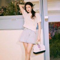 마리떼 프랑소와 저버 W DENIM MINI SKIRT light