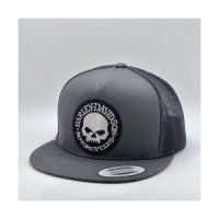 Harley Davidson Trucker Hat Retro Skull Biker Patch on Yupoong 6006 Snapback 636177