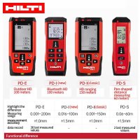 HILTI 레이저 거리 측정기 고정밀 적외선 전자 실내 디지털 눈금자 테스트 도구 PD-S