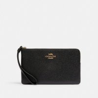 코치 대형 코너 지퍼 손목지갑 3888 IMBLK Large Corner Zip Wristlet