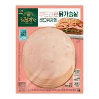 CJ제일제당 맛있는 더건강한 닭가슴살 샌드위치햄 얇은햄 간편식 어린이간식 샌드위치 도시락반찬 90g