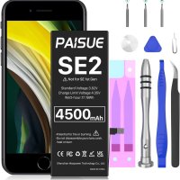 iPhone SE 2세대용 PAISUE 배터리 수리 도구 키트가 포함된 2020 A2275 A2296 A2298iPhone 1세대 아님용 업그레이드된 초고용량 새 0 사이클 교체