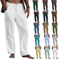 남자 썸머모시팬츠 New Mens Casual Cotton Linen Pants Male