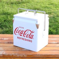 휴대용 코카콜라 아이스버킷 상자 캠핑용 음료보관용 13리터-화이트 13L