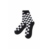 골든베어 Checkerboard Mid Socks L6LAX22081BKX