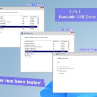 32GB - WINDOWS 재설치를 위한 부팅 가능한 WINDOWS 10 및 11 USB 드라이버 3.2 암호 재설정 지원 UEFI 및 레거시 호환 모든 브랜드