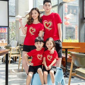 부모 자식 티셔츠 가족 2023 새 엄마와 딸 반팔 티셔츠 유치원 정원 옷 여름 맞춤 수업 옷