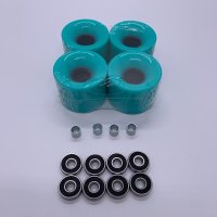 새로운 스케이트보드 크루저 휠 라이트 블루 60X45MM+ABEC 베어링 세트+스페이서