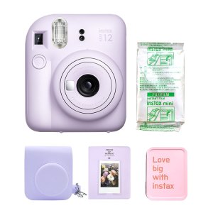인스탁스 미니12 즉석카메라+미니필름 10장+전용가방+악세사리 세트  mini 12(라일락퍼플)  1세트 mini 12(라일락퍼플)