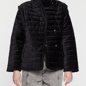 [이자벨마랑 에뚜왈] 블랙 퀼팅 면 긴팔자켓 ISJA3F421BK