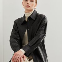 [닥스 여성] [LUXURY FUR] 블랙 소프트 양가죽 셔츠형 자켓 DLCO3D878BK