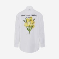 우영미 플라워 프린트 백로고 셔츠 - WOOYOUNGMI Flower Print Back Logo Shirt