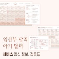 임산부 달력 아기 달력 임신 캘린더 가이드  임산부달력