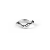 silver999 volume wave ring