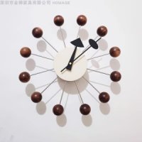 나혼자 산다 키 선물 시계 원목 벽시계 컬러볼 Ball clock - 호두 12인치