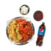 멕시카나 후라이드반양념반 + 콜라 1.25L