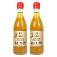 장수텃밭 통참깨100% 옛날 참기름 350ml 2병  2개