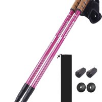 2 X HIKEHOBBY ANTISHOCK HANDLE TREKKING WALKING HIKING STICK POLE