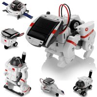 태양광 로봇 장난감 6 IN 1 줄기 학습 키트 교육 공간 달 탐사 함대 건물 실험 장난감 DIY 태양광 발전 과학 8-12세 어린이를 위한 선물