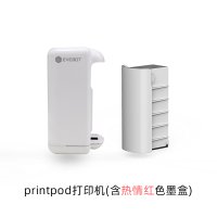 이브봇 PrintPods 휴대용 미니 타투 DIY 라벨 핸디형 펜 프린터  레드