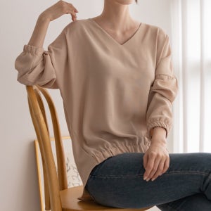 베니 브이 밴딩 주름 BL