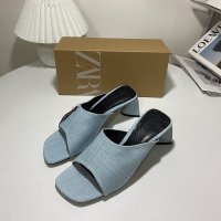 자라 ZARA 데님 힐 샌들