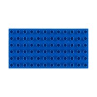 대형 플레이트 조립 브릭 베이스 6x12 도트 빌딩 블록 레고 호환 듀플로 브릭과 가능  [07] blue 1pcs