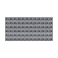 대형 플레이트 조립 브릭 베이스 6x12 도트 빌딩 블록 레고 호환 듀플로 브릭과 가능  [06] light grey 1pcs