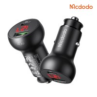 Mcdodo 맥도도 45W 듀얼 C타입 USB-A타입 디스플레이 차량용 고속 충전기