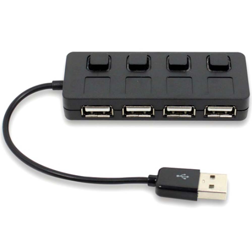 USB2.0허브 4포트 무전원 블랙 NX355