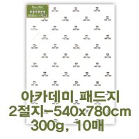 미젤로 리얼코튼 수채화 용지 300g 아카데미용 2절지 2절 수채화지 대형작품용 종이  아카데미-중목(10장) MBWP-5478C